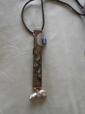 KOZUKA (v.japanischem Schwert)- antik, als Anhänger gefasst, Unikat v. P.Plöderl