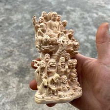 Boxwood carving arhat - boxwood,