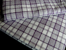 2 Kissenbezüge Bauernbettwäsche lila kariert durchgewebt  99/75 cm