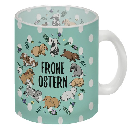 Frohe ostern glas tasse - ostern,