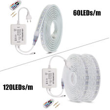 5050 230V LED Stripe RGB Leiste Streifen Band Wasserdicht Lichterkette