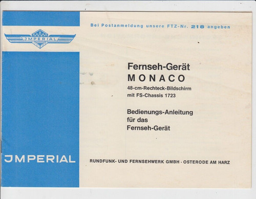 Imperial fernseher monaco - fernseher,