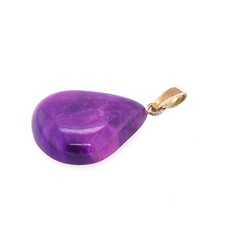 Sugilith Anhänger | Echter Edelstein Naturstein Schmuck violett – Unikat