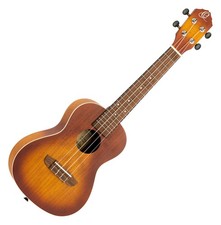 Wunderschöne Konzert-Ukulele von Ortega in Sunburst mit Open Pore Finish