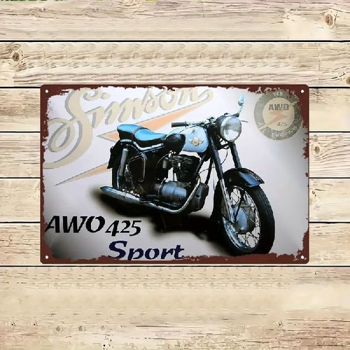 Blechschild simson awo - simson,