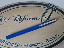 Reform Schulfüller Patronenfüller Kunststoff blau Mutschler Heidelberg 70er