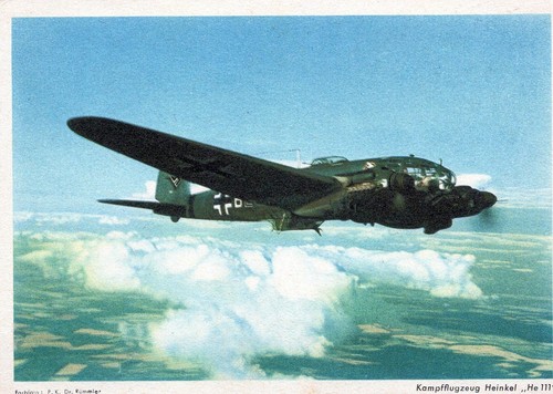 Farbige postkarte heinkel - farbige,