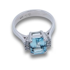 Ring Aquamarin Brillant 585