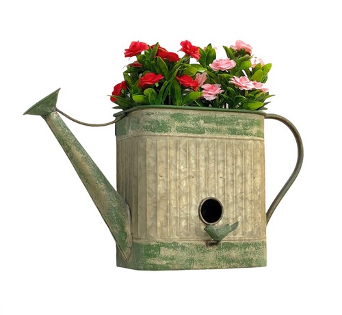 Vogelhaus mit blumentopf - blumentopf, zum