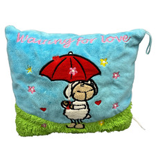 Nici Schaf Jolly Mäh Kissen Quadrat Waiting for Love Sheep Rasen Himmel Plüsch