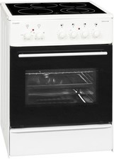 Exquisit ECM6-4BZ EEK: A Elektro-Standherd, Glaskeramik, 60 cm breit, Grill, Uml