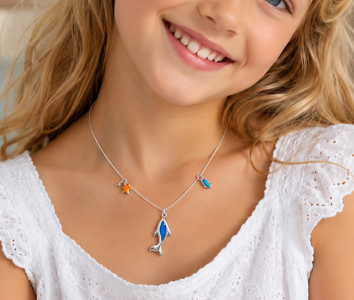Maritim kinder kette aus - aus, 925er