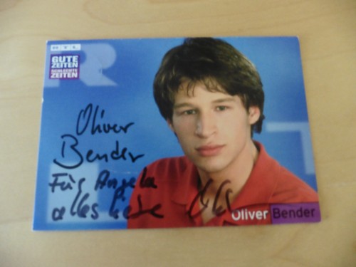 Oliver bender autogrammkarte - oliver,