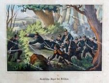 Sachsen Preußen Böhmen Gitschin 1866 Jäger Uniform Hinterhalt Regiment Trompete