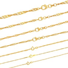 Massive edle Goldkette Singapurkette Halskette Collier Echt 333 585 Gold Juwelie