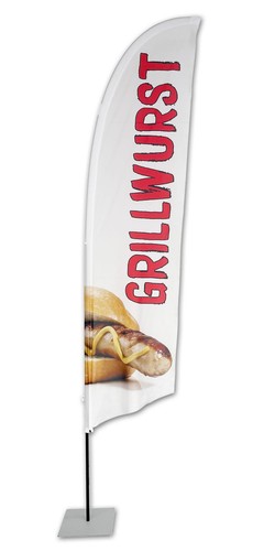 Grillwurst beachflag gerade - beachflag,