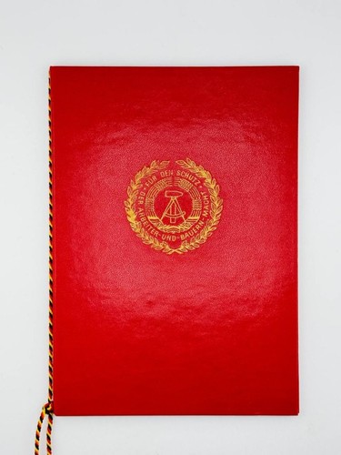 Ddr nva urkunde - ddr, medaille