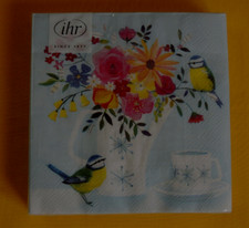 20 Servietten Blumen Kanne