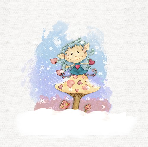 Kinder weihnachtselfe stoff - kinder,