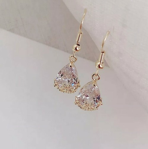 Ohrringe gold blume diamant - ohrringe,