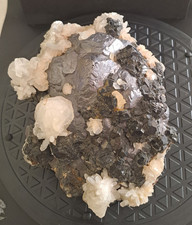 Museums-Stufe Galenit mit Bergkristall, Sphalerit, Chalcit, über 4kg! Mexiko?