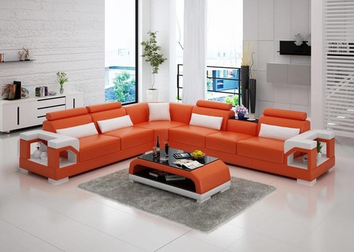 Ledersofa couch wohnlandschaft - couch,
