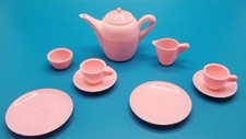 Ari Service Kaffeeservice rosa  Kunststoff  Puppenstube Puppenhaus Rar 60 er J.