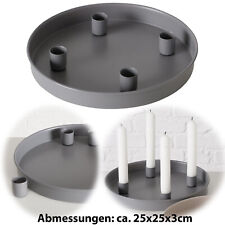 Design Kerzentablett Kerzenhalter Magnet 4 Stabkerzen Rund Rechteck Deko Tablett