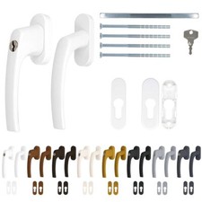 Alu Terrassentürgriff Balkontürgriff Balcony mit Rosetten - abschließbar