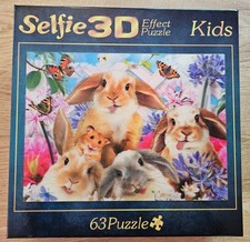 Selfie 3D Effect Puzzle Kids Kaninchen Hasen 63 Teile
