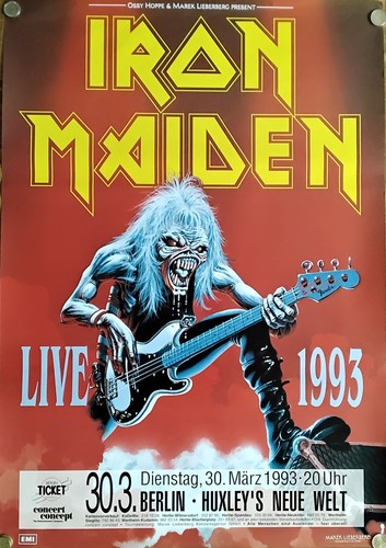 Iron maiden tourplakat - iron,