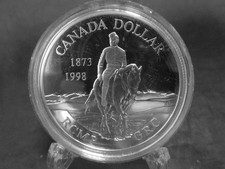 Silbermünze - Canada Dollar "1873-1998 RCMP GRC"  VZ in Kapsel GS9184