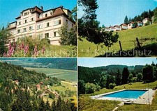 Micheldorf Kaernten Naturheilanstalt Agathenhof Swimming Pool Landschaftspanoram