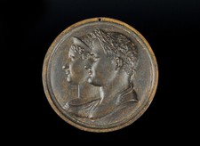 Berliner Eisen Plakette Napoleon Marie-Louise um 1820 Eisenguss Bertrand Andrieu