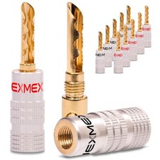 Hohl Bananenstecker NEXMEX 24K