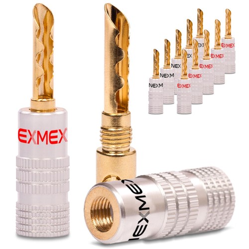 Hohl bananenstecker nexmex 24k - bananenstecker,