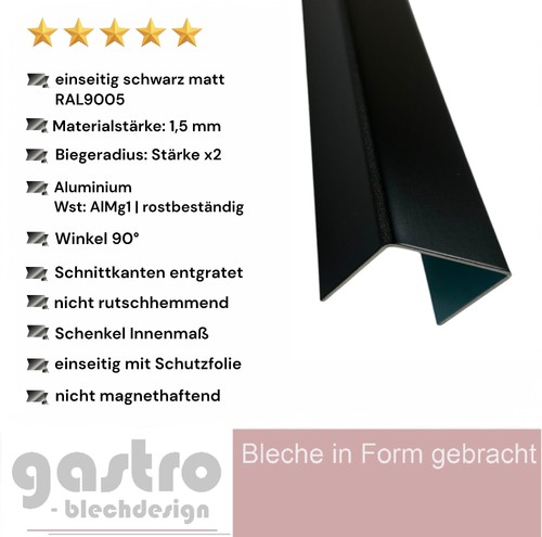 Aluminium profil ral9005 - aluminium, u-profil