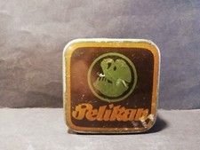 Alte Pelikan Blechdose für Farbband (Schreibmaschine)