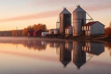 Wandbild: Getreidesilos