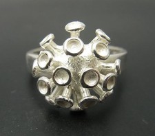 Echte Sterling Silber extravaganten Ring punziert solide 925 handgefertigt