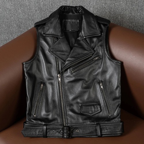 Herren leder weste - herren,