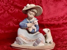 Lladró Porzellan Figur glasiert "Lambkins" 5469