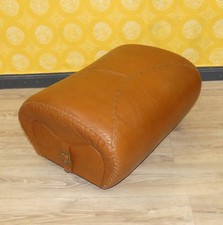 Hocker Baseball Stil Leder Cognac top Zustand retro vintage 70er Jahre Garnitur