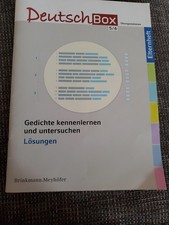Abibox Deutschbox Deutsch  Box 5/6 Elternheft Gedichte Lösungen Brinkmann...
