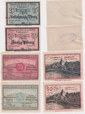 4 Banknote Notgeld Bankverein + Vorschuss-Verein Putlitz 1918-1921 (152232)