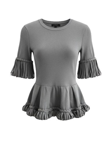 Burberry top peplum grau - burberry,