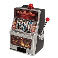 Spardose Spielautomat Casino Einarmiger Bandit echten Funktionen 19cm LED Sound