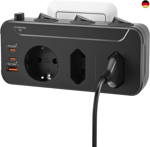 Fach mehrfachsteckdose - 3-fach,