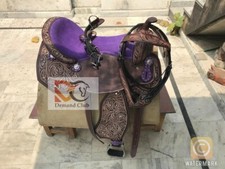 Western Leder Barrel Pferd Sattel Tack Set 10" bis 18" kostenloser Versand