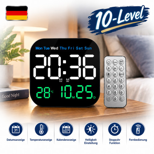 Wand led wanduhr digitaluhr - wand,